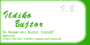 ildiko bujtor business card